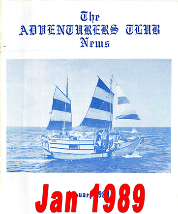 January 1989 Adventurers Club News Cover